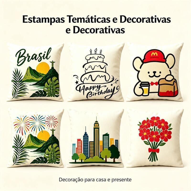 Almofada Decorativa Especial Turma Quadrinho Infantil Desenho animado brasileiro (Lembrança presente aniversário)