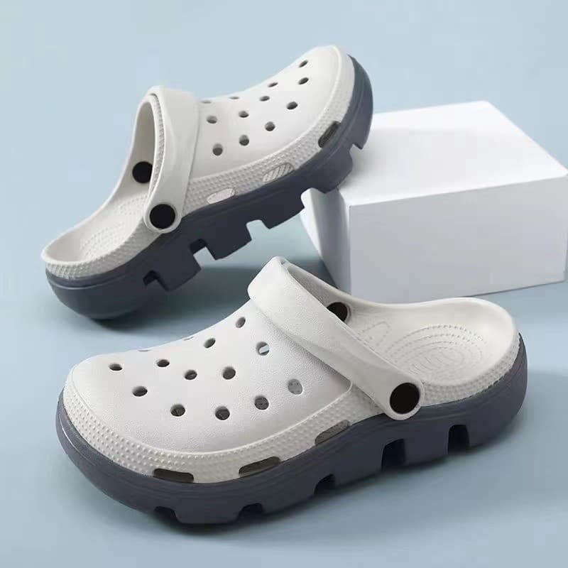 Anti-deslizamento buraco sapatos femininos verão novo estilo Casual respirável sandálias de sola macia casal sapatos de