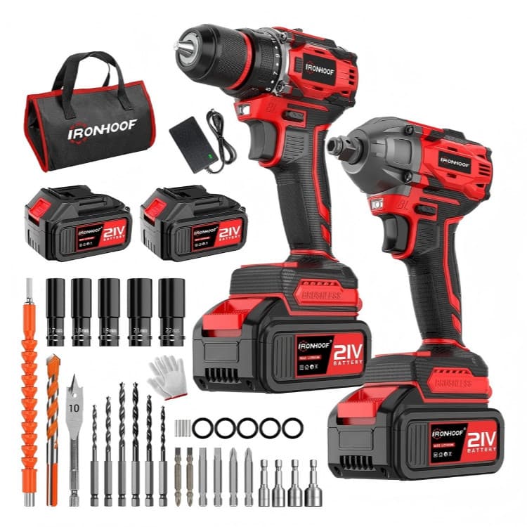 Kit 2 Chaves De Impacto Parafusadeira Furadeira 2 Bateria 110/127/220V