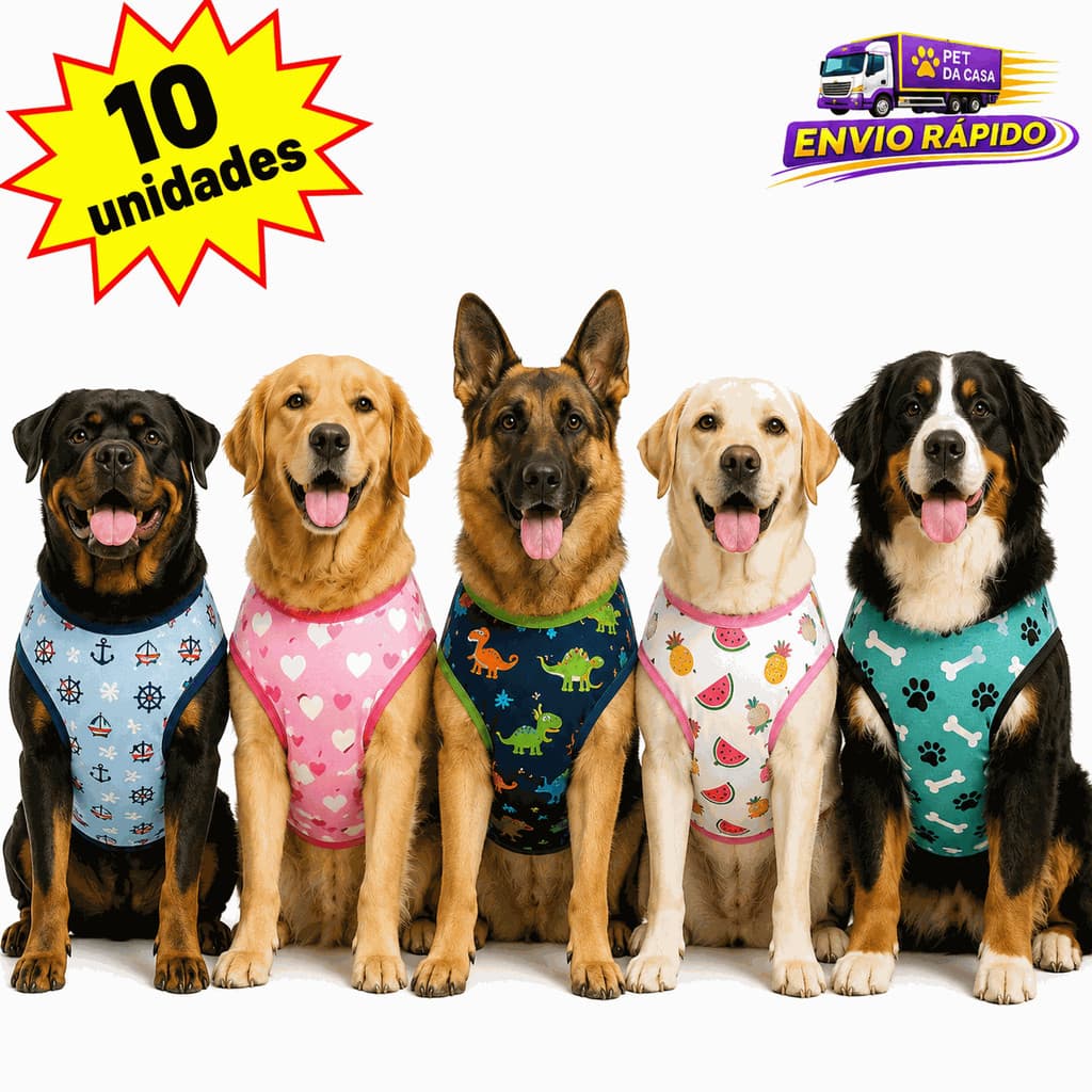 Kit 10 Roupinha N10 Para Cachorro Médio Grande Porte Roupa Pet Frio