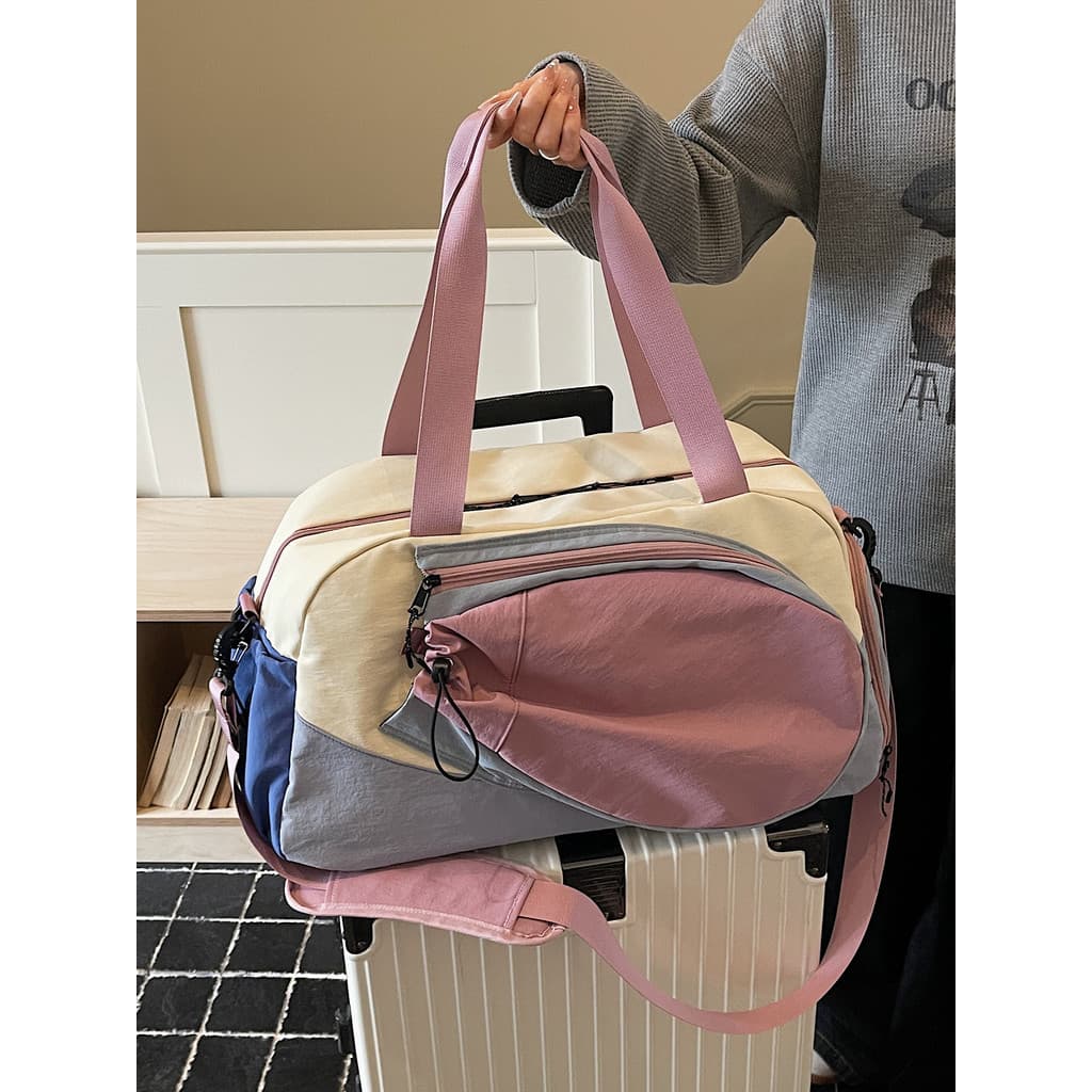Bolsa de viagem de negócios de curta distância de grande capacidade feminina multifuncional portátil de um ombro mensage
