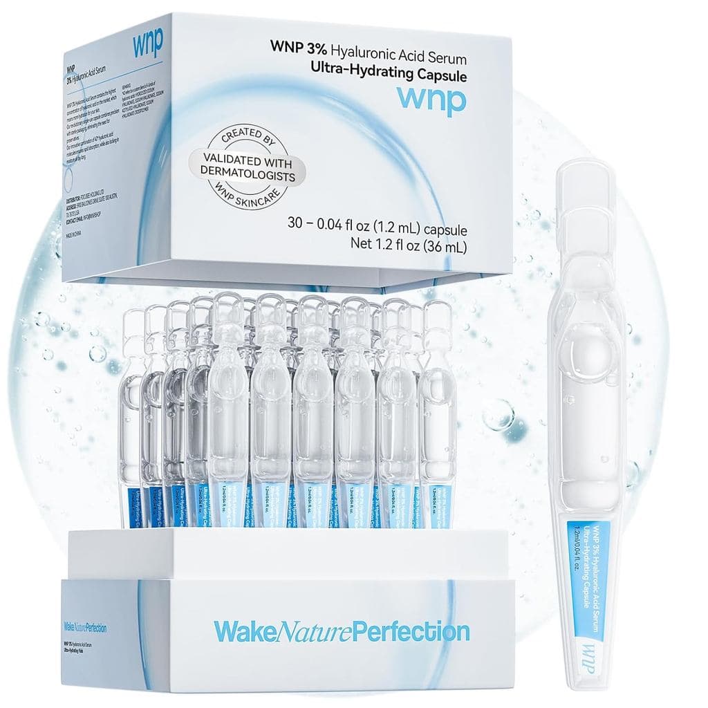 Sérum de Ácido Hialurônico WNP 3% para o Rosto, Hidratação Multicamadas 4D |   Sérum Ultra-Hidratante Anti-Envelheciment