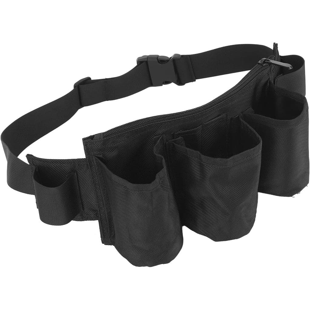 Cinto de Ferramentas para Jardim OUKENS, Preto, Impermeável, Tecido Oxford 600D, Bolsa de Cintura Ajustável para Jardina