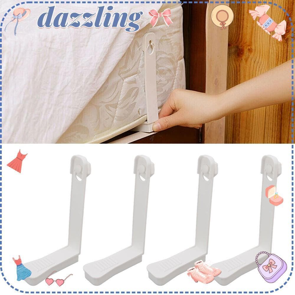 4Pcs Suportes de Lençol de Cama Branco Antiderrapante com Fivela Forte para Colchão e Capa de Sofá