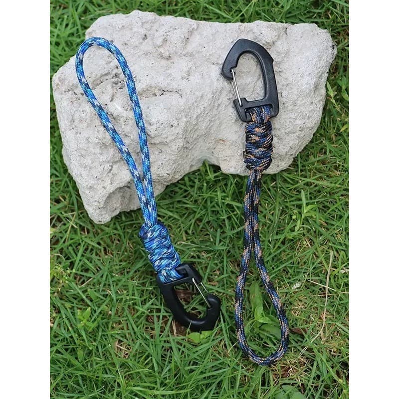 Novo estilo cordão de chave de sete núcleos Anti-perdido gancho de pulso acampamento ao ar livre Multi-função fivela tri