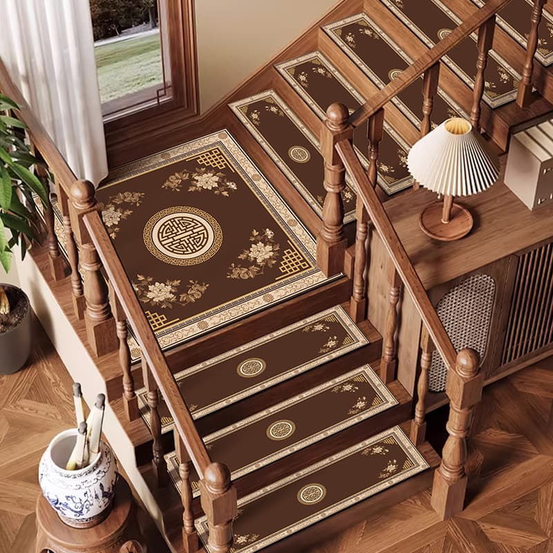 Estilo chinês escada passo esteira escada antiderrapante mudo tapete Diatom lama pé tapete Villa interior antiderrapante