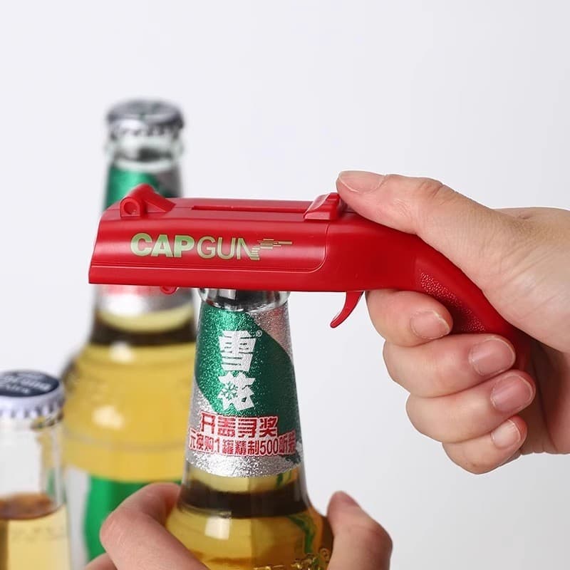 [Estoque pronto] Abridor de garrafas de ejeção criativa Abridor de garrafas de ejeção de cerveja Divertido e exclusivo A