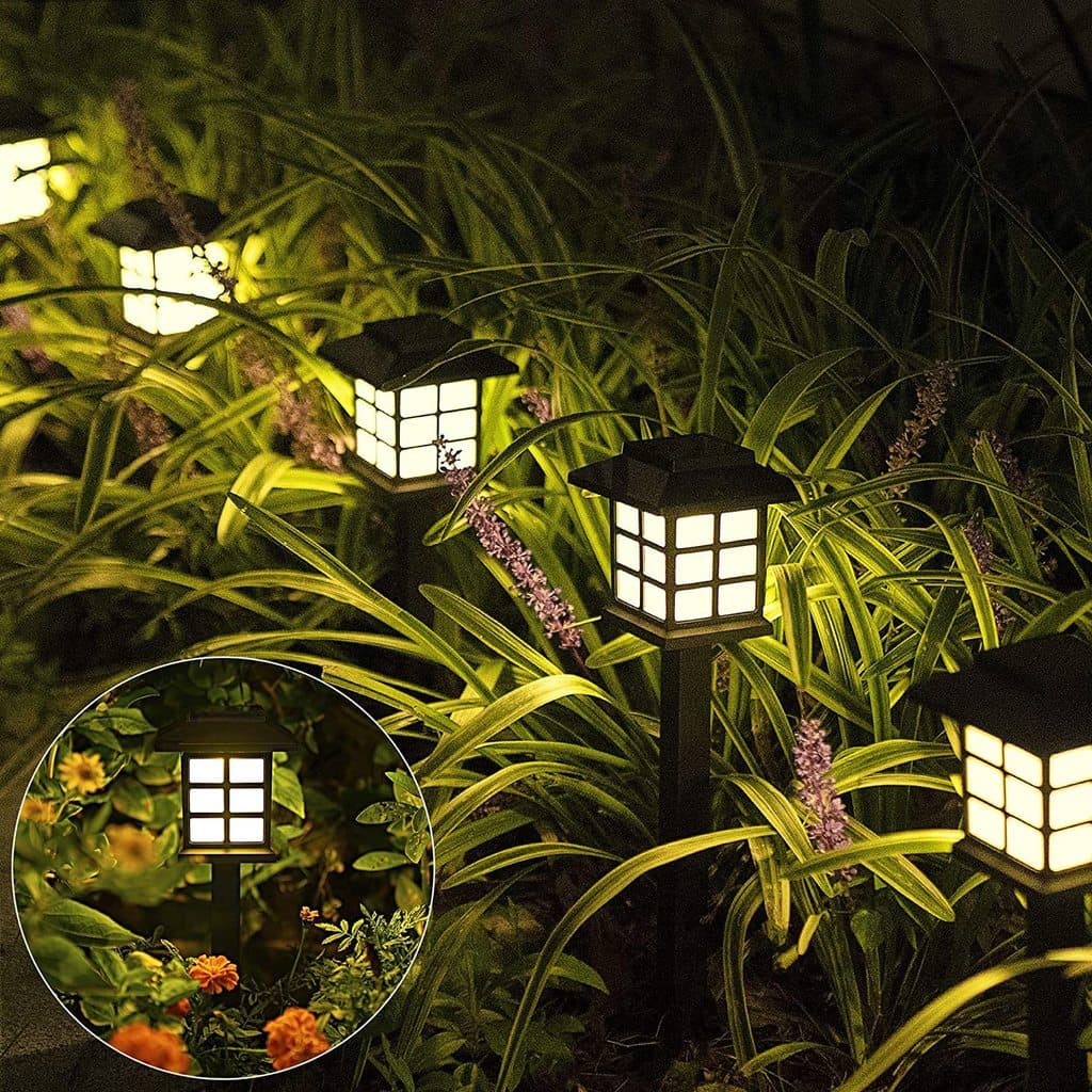 [Estoque pronto] Luz solar externa LED para gramado, luz para casa pequena, Mini luz solar, pequeno palácio, atmosfera d