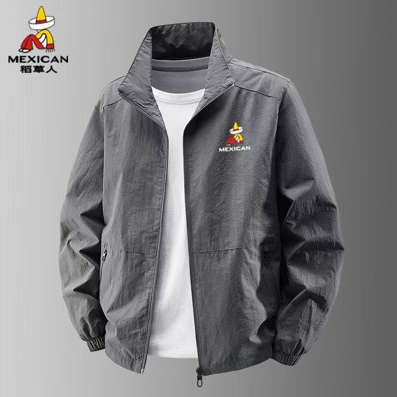 Espantalho 2025 novo estilo jaqueta esportiva masculina primavera outono estilo fino gola alta jaqueta na moda All-Match