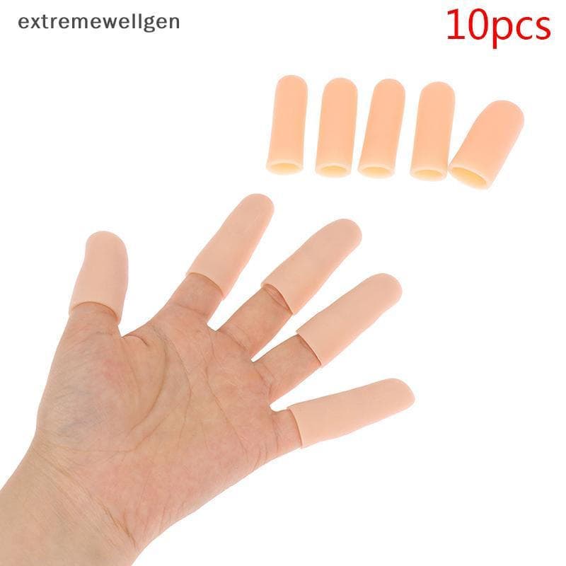 [extremewellgen] 10 Unidades/Conjunto Tubo De Gel De Silicone Bandagem De Mão Protetor De Dedo Alívio Da Dor Tampa De Po