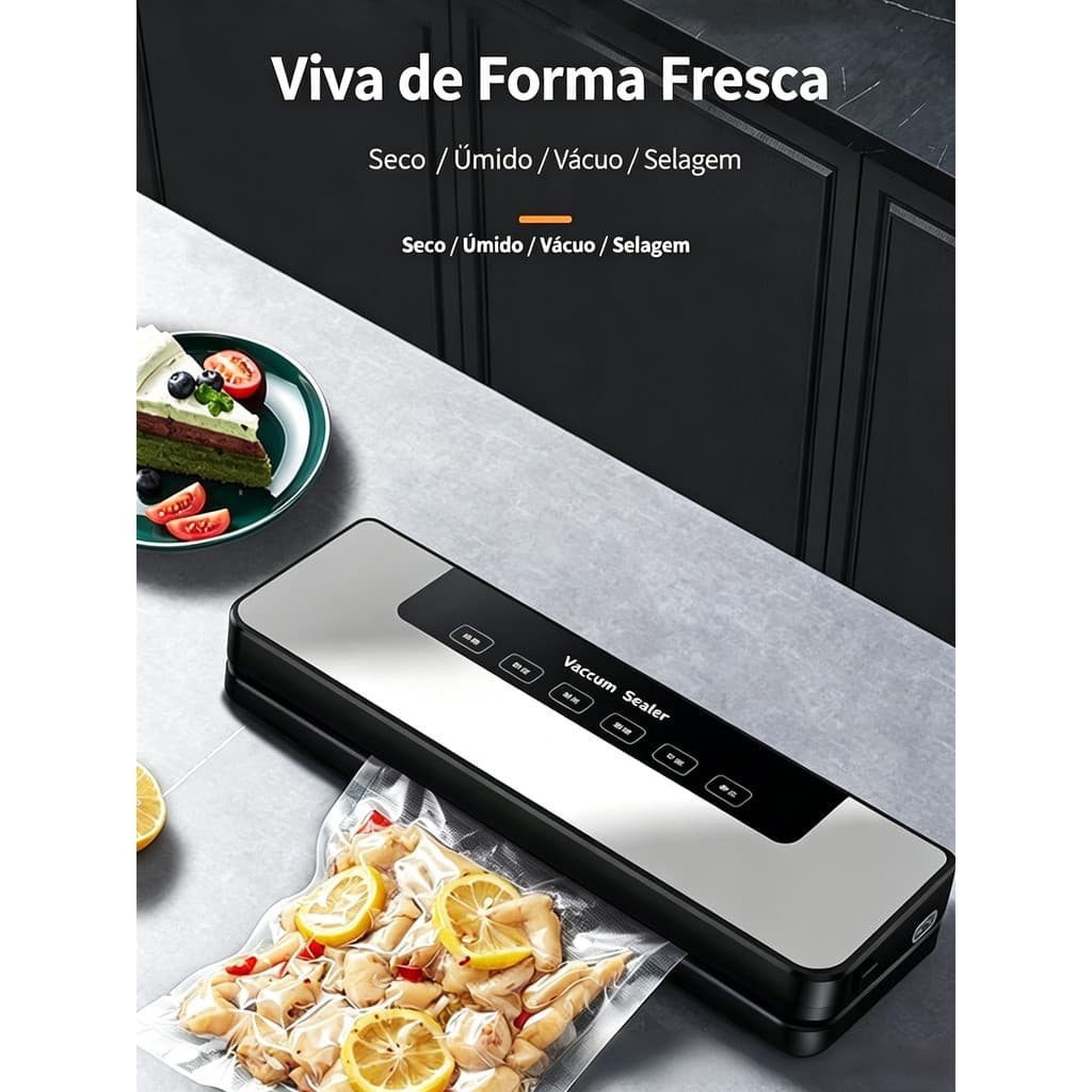 Máquina de selagem a vácuo doméstica totalmente automática Máquina de embalagem de alimentos Pequena máquina de selagem