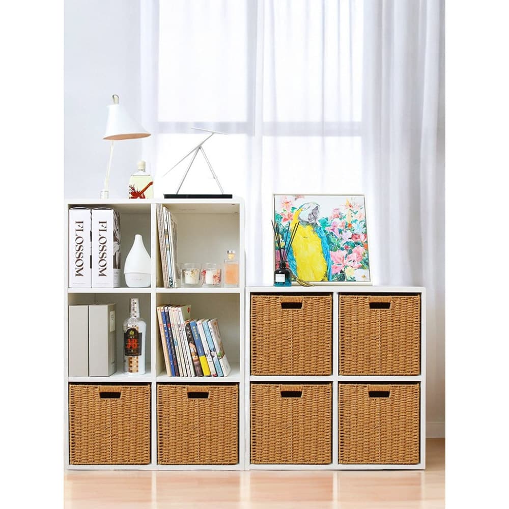 Casa Rattan-como cesta de armazenamento diversos organizar caixa de armazenamento estilo japonês sala de estar caixa de