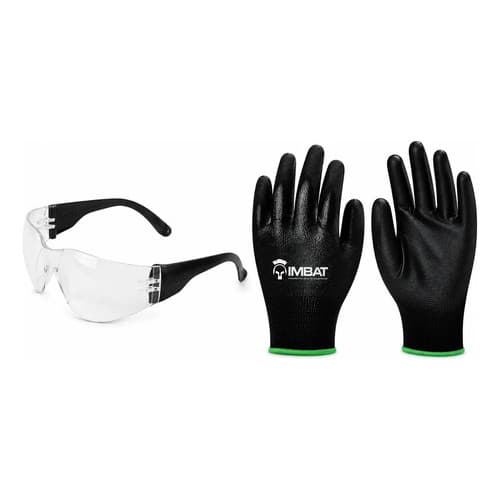 Kit  Epi Seguranca Oculos + Luva De Protecao Multitato M