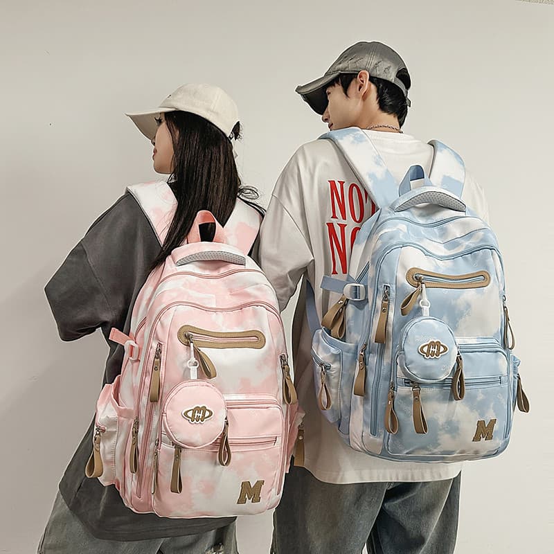 Mochila escolar para meninos, estudantes do ensino médio, grande capacidade, alto valor, Tie-Dye, mochila escolar primár