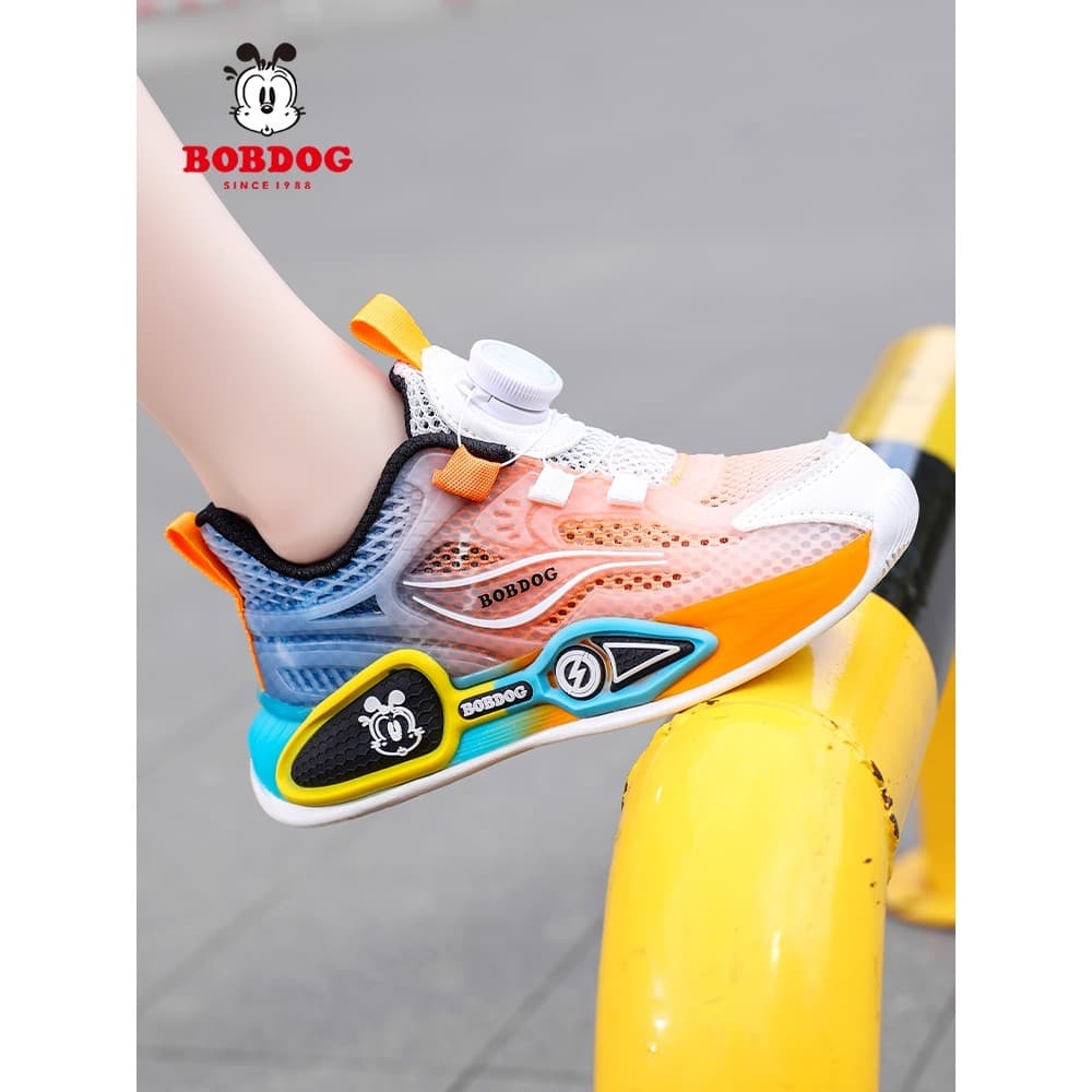 Babudou meninos sapatos esportivos verão respirável única malha sapatos novo estilo luminoso oco malha sapatos meninas A