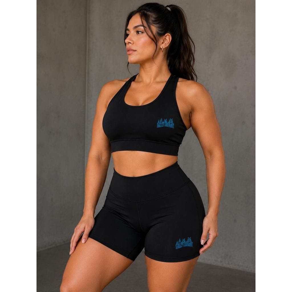 Conjunto Top e Shorts Academia Feminina San Diego