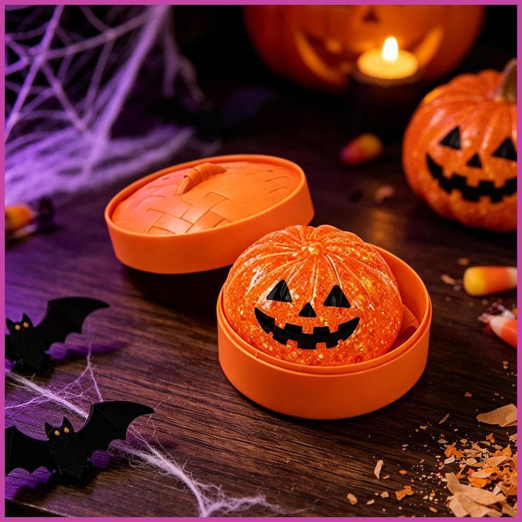 Squeeze Brinquedos Bolinhos Halloween Lento Subindo Alívio Do Estresse Brinquedo Cozido No Vapor Glitter Bola Fidget Par