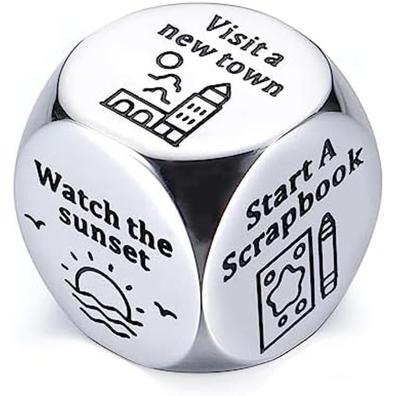 Presentes De Aço Do 11o Aniversário Para Ele , Dados Noturnos De Data-Engraçados De Jogos De Casal Inoxidável , Primeiro