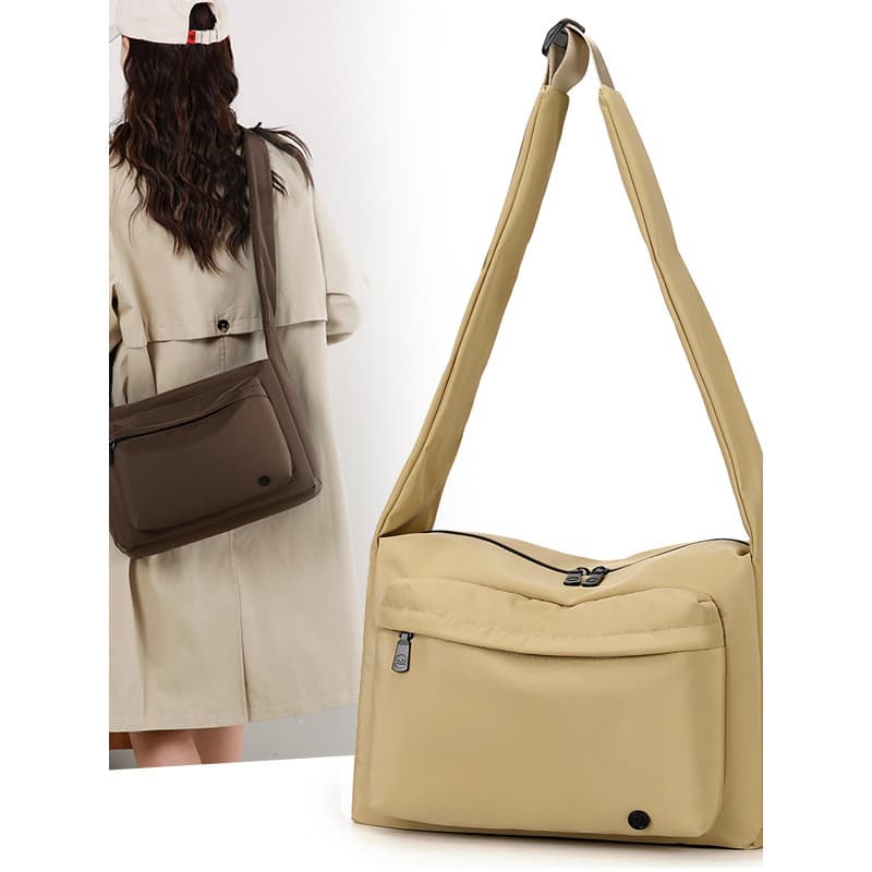 Rosa novo estilo leve náilon saco do mensageiro senhoras diário Commuter All-Match saco do mensageiro grande capacidade