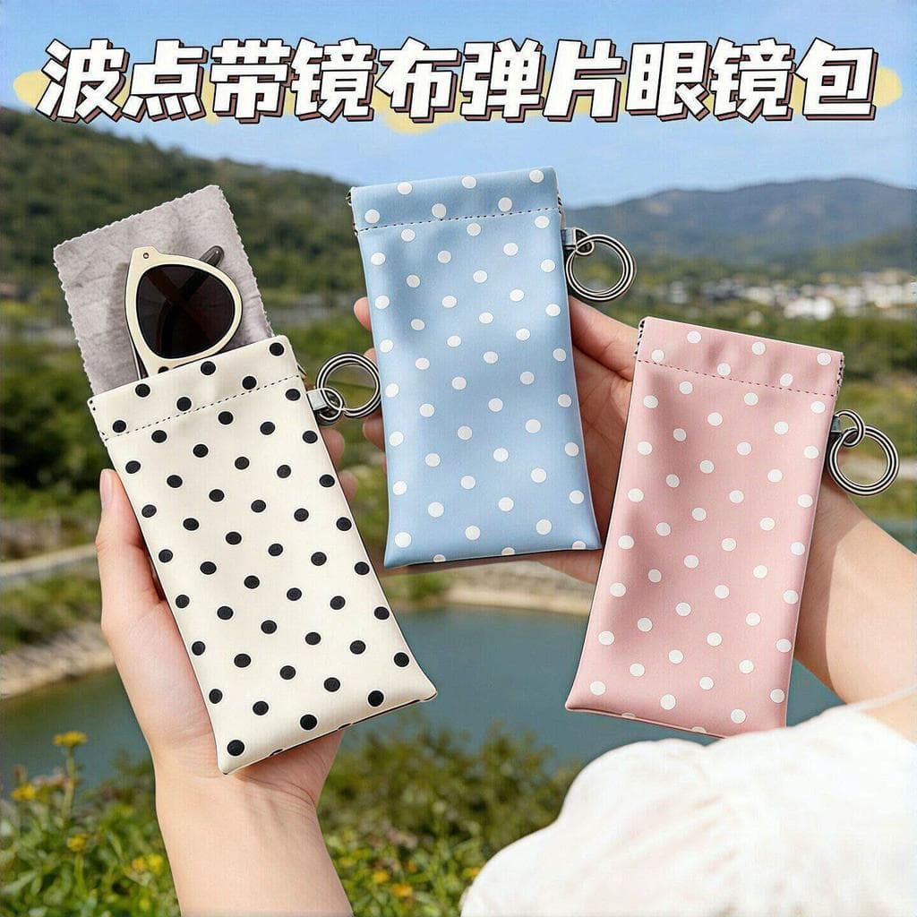Saco de armazenamento de óculos de bolinhas de viagem com óculos pano estilhaços óculos de sol caso saco de fechamento a