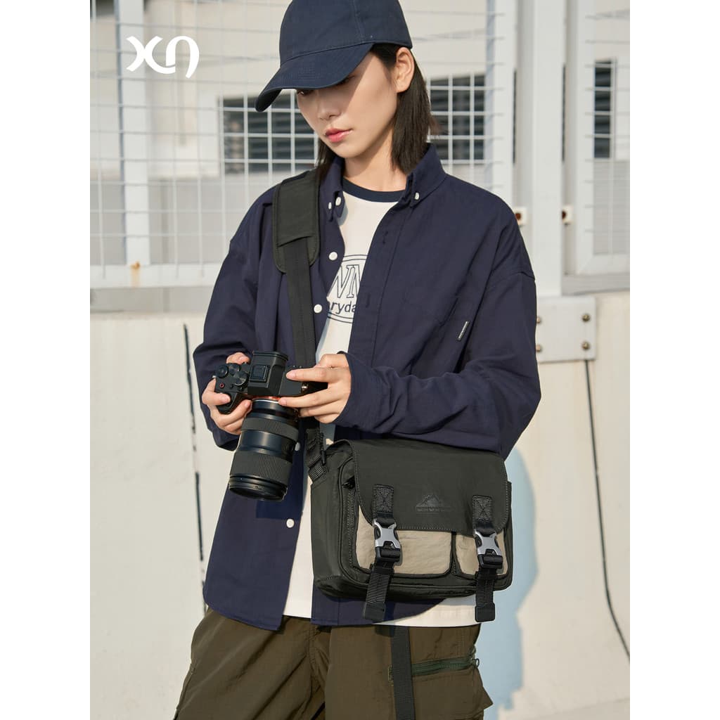 Bolsa para câmera Shinmachi Bolsa mensageiro para meninas Bolsa para câmera SLR de grande capacidade Bolsa para armazena