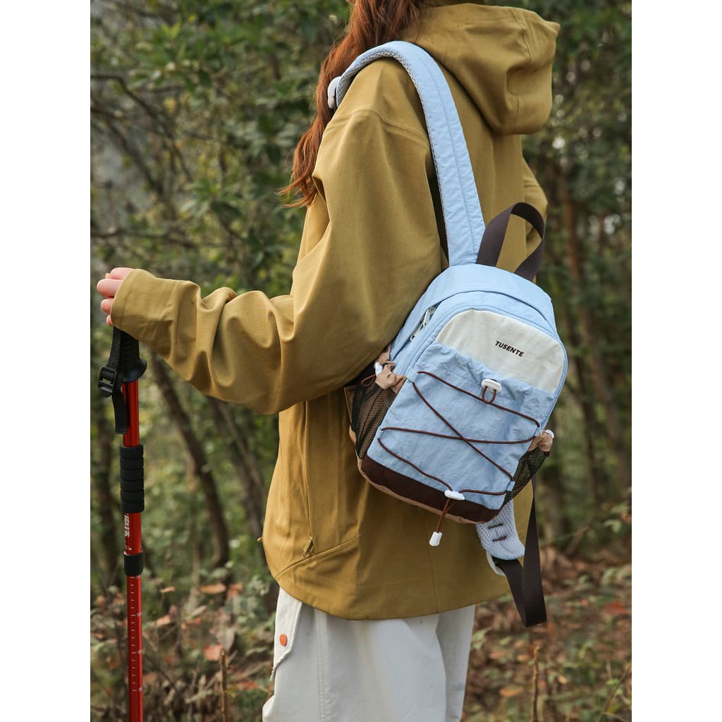 Estilo funcional ao ar livre Mini mochila das mulheres dos homens leve à prova dwaterproof água saco de montanhismo leve