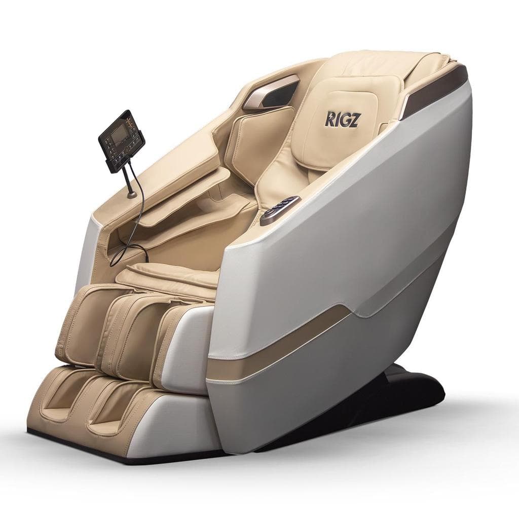 Poltrona de Massagem Rigz OFF WHITE Zero Gravidade Bluetooth Airbags 220V