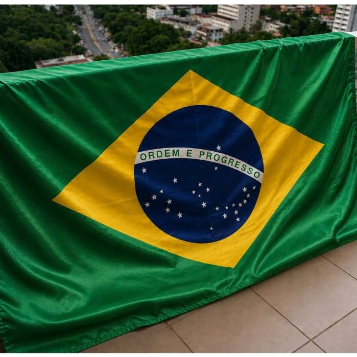 Bandeira do Brasil Grande 100 x 160 cm Alta Qualidade