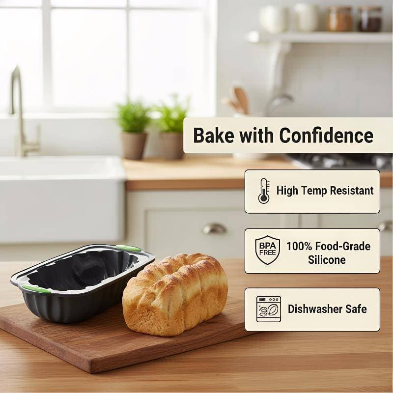 lovelycactushg Bandeja De Torradeira De Silicone Premium , Panela De Pão Não sti Para Cozinha , Forno De Molde Reutilizá