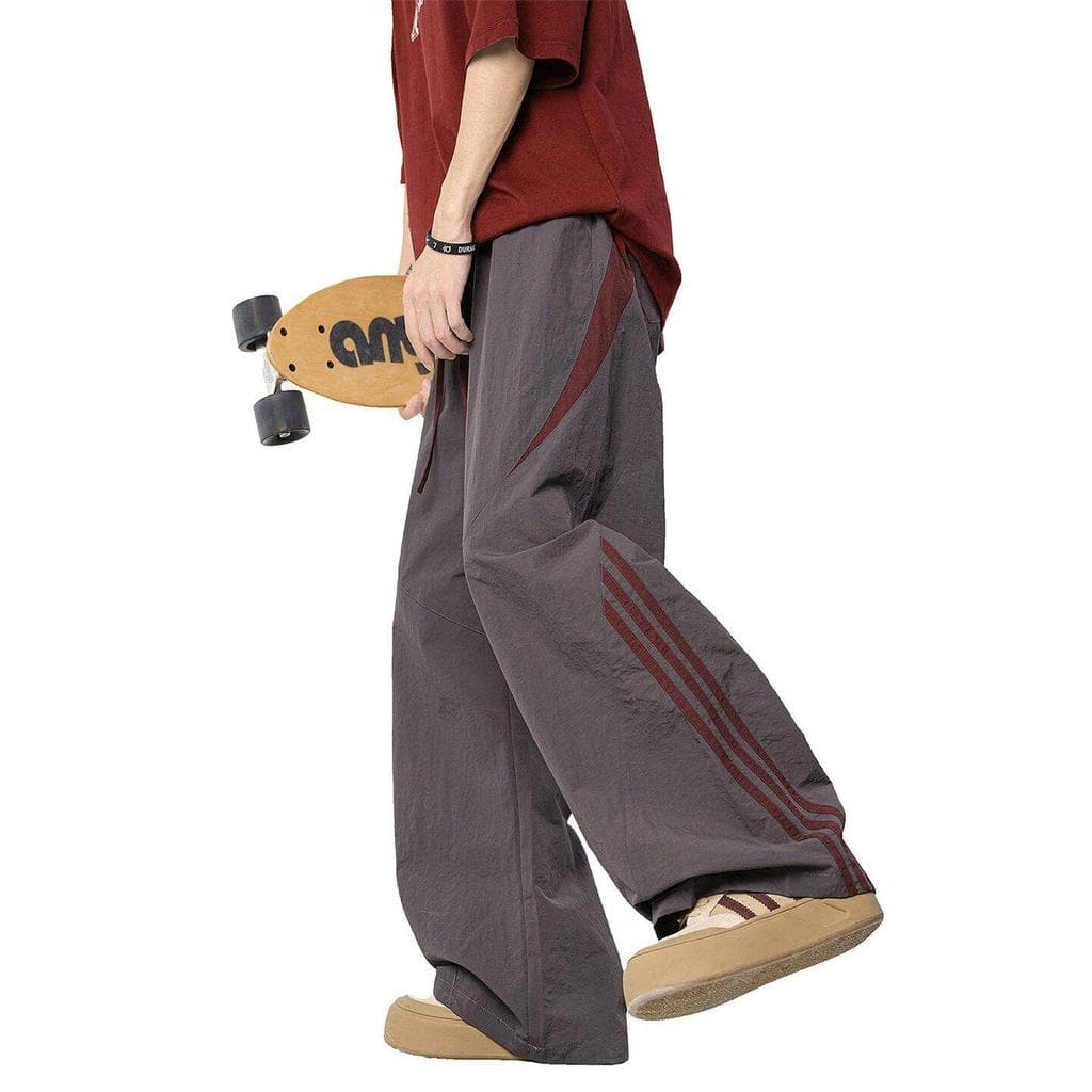 Listras americanas contraste cor de secagem rápida calças casuais dos homens verão fino esportes ao ar livre Street Wear