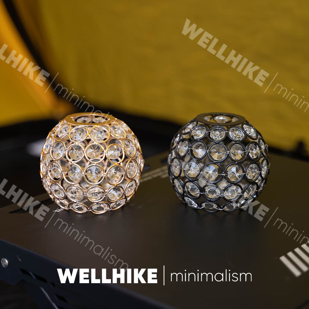 WELLHIKE Abajur de bola de cristal ao ar livre Atmosfera de acampamento adequada para Goal Zero 38explorar lanterna