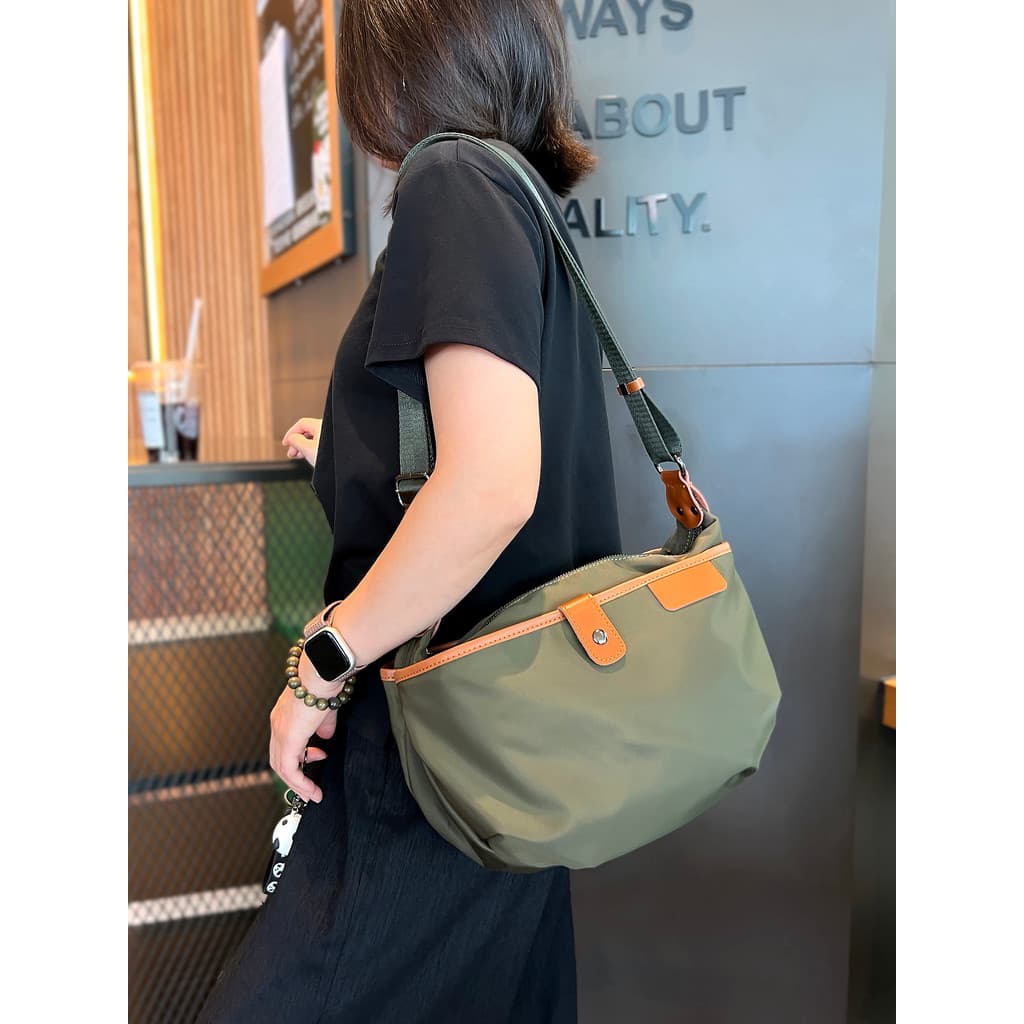Bolsa mensageiro de grande capacidade feminina Multi-compartimento Oxford pano High-End sentido bolsa de ombro Casual si