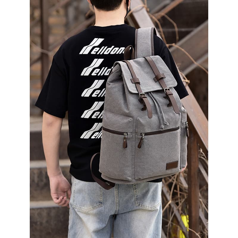 Nova mochila masculina mochila de lona saco de computador Commuter grande capacidade mochila saco de viagem estudante un