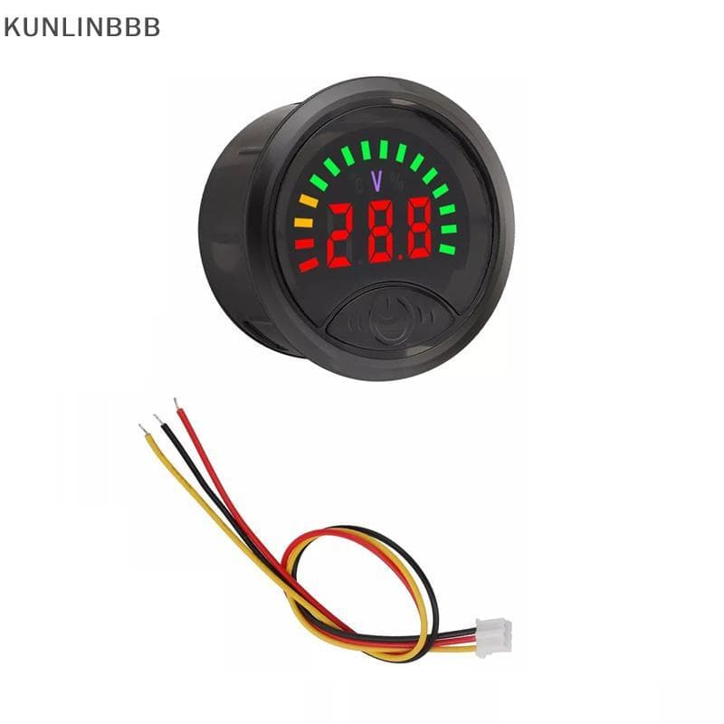 KUNLINBBB Mini Voltímetro Digital LED DC7-100V Display Redondo De Dois Fios Medidor De Corrente De Tensão Do Carro Detec