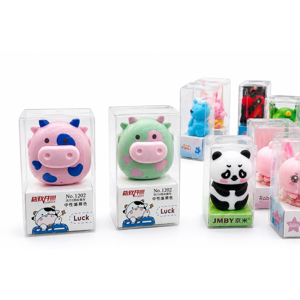 Apontador Fofo Panda Vaquinha Coelho Material Escolar