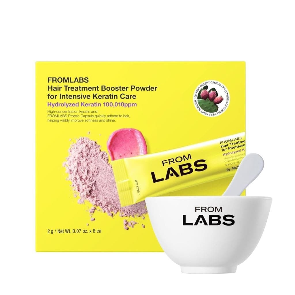 Pó Intensificador de Tratamento Capilar FROMLABS para Cuidado Intensivo com Queratina, Misturar com o Tratamento de Repa