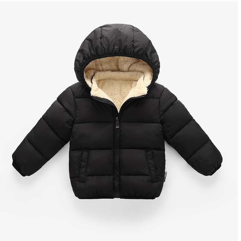 Casaco Infantil de Lã Quente para Outono/Inverno, com Capuz de Algodão e Estampa de Alce, para Meninos/Meninas de 2 a 6