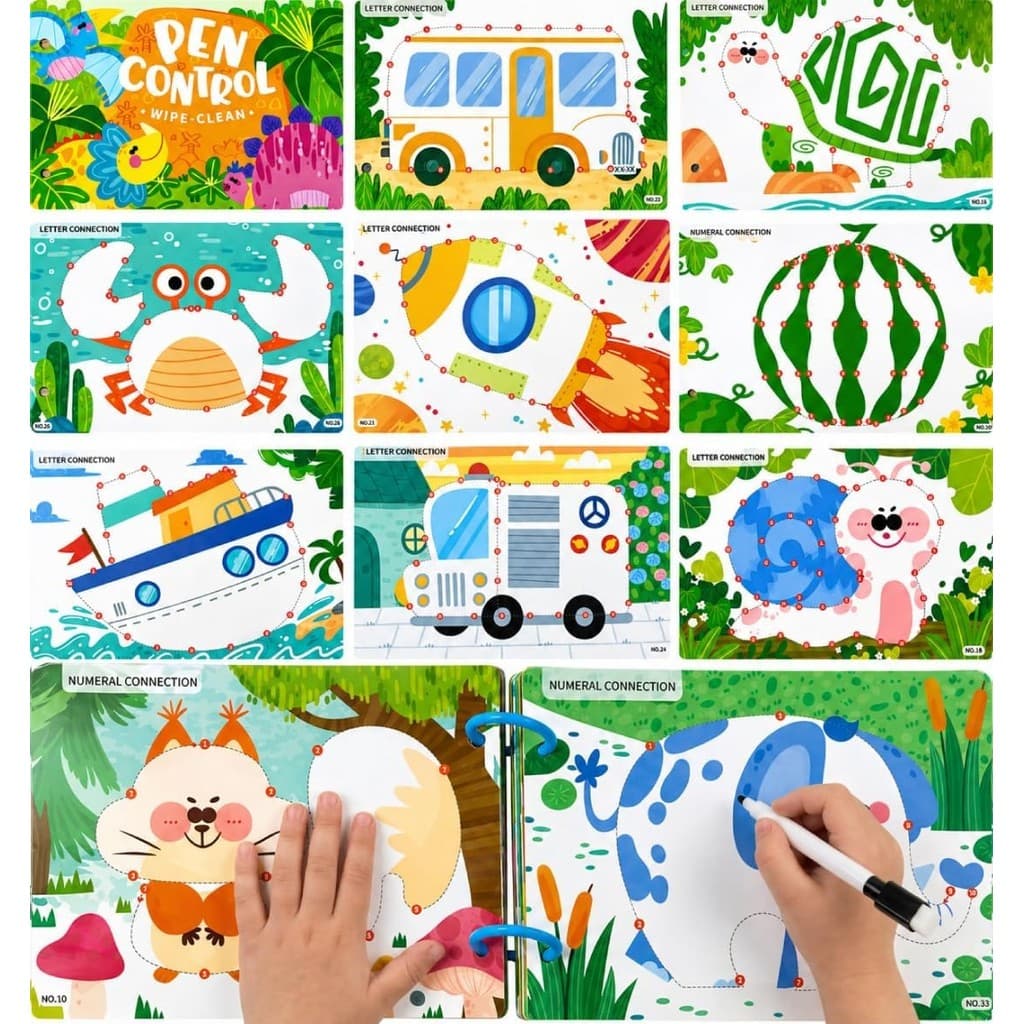 Livro De Colorir De Dinossauro Reutilizável Para Crianças-Desenho Mágico Com Água De 30 Páginas , Bloco De Atividades Ap