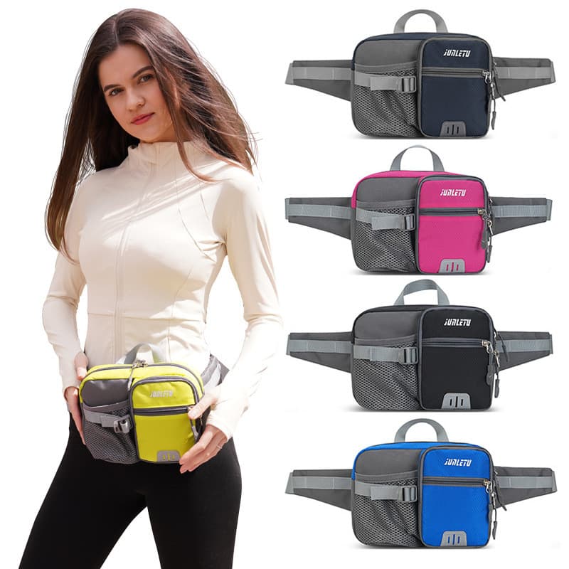 Esportes ao ar livre garrafa de água cintura saco multicolorido náilon grande capacidade à prova dwaterproof água corren