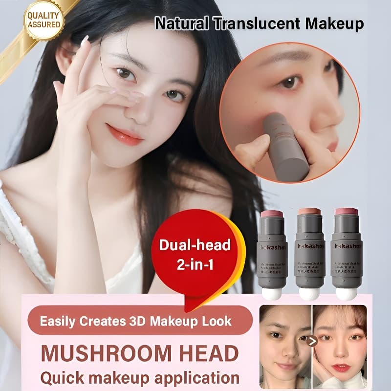 [Fácil de Aplicar] SL-【Uma Passada Três Funções】Bastão de Blush/Blush para Maquiagem/Blush Portátil