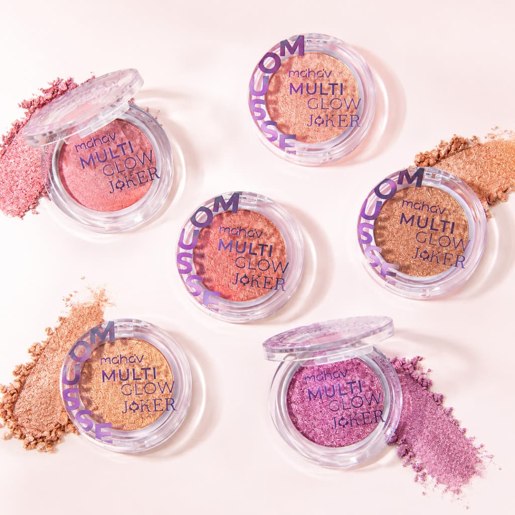 Iluminador Multi Glow Mousse Multifuncional Joker Mahav Efeito Glow Sombra Cremosa