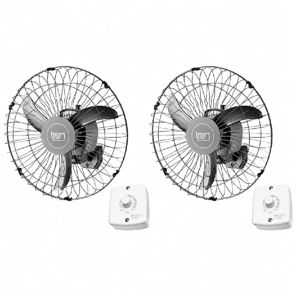 Kit 2 Ventiladores De Parede Tron 50cm 140w Oscilante