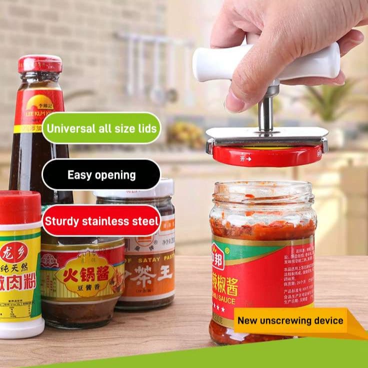 【Resistente e Prático】Abridor De Latas Giratório Inox Para Vidros Caseiro / Abridor de Latas/Abridor de Vidros