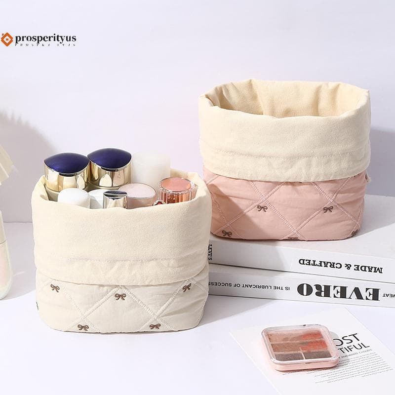 [PPTS] Bolsa De Maquiagem De Grande Capacidade Com Cordão Organizador De Cosméticos Armazenamento À Prova D'água Para Vi