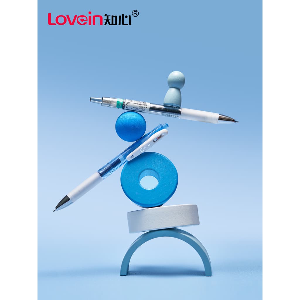 Caneta Retrátil Zhixin K-08 com Ponta Fina de 0,5mm, Durável, Grande Capacidade, Fluxo de Tinta Contínuo, Resistente ao