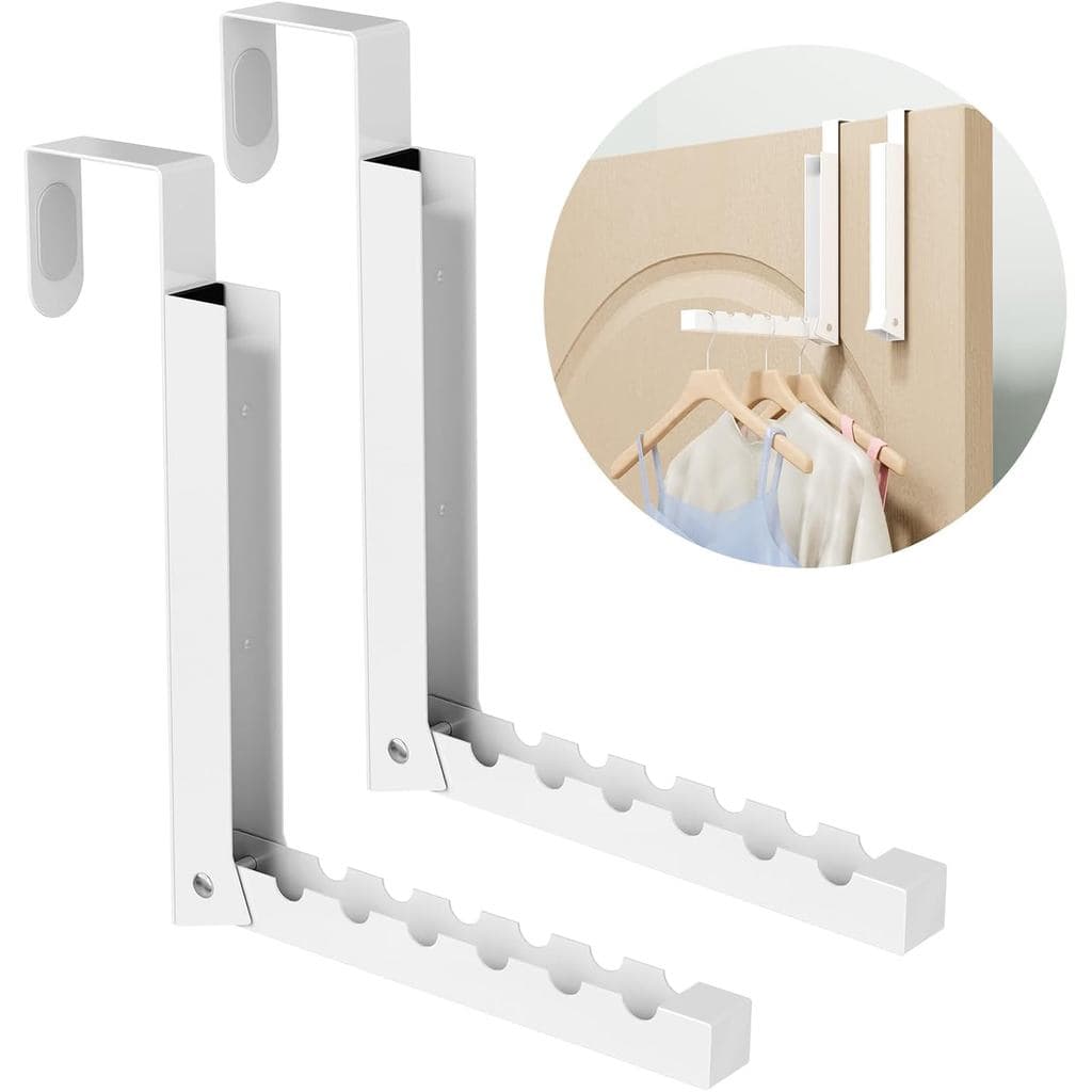 Cabideiro de Porta BAKON, Cabideiro Dobrável para Secagem de Roupas, Cabideiro Suspenso Dobrável Adequado para Espaços C