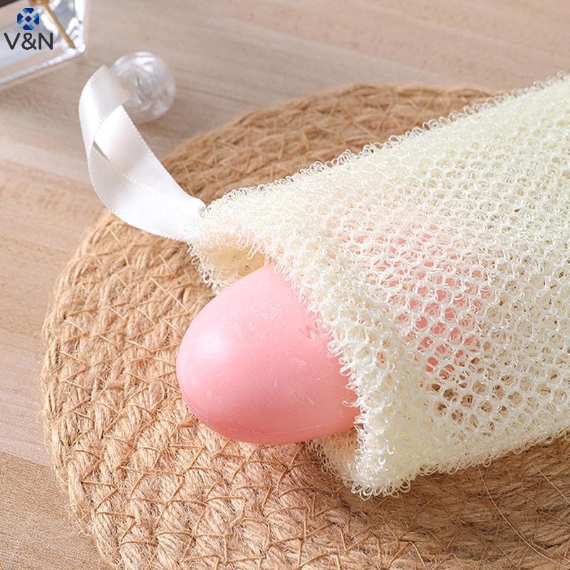(V & N) 1/5 Pcs Sacos Protetores De Sabão Bolsa Barra Abundante De Espuma De Bolha Malha Esfoliante Para Suporte Chuveir