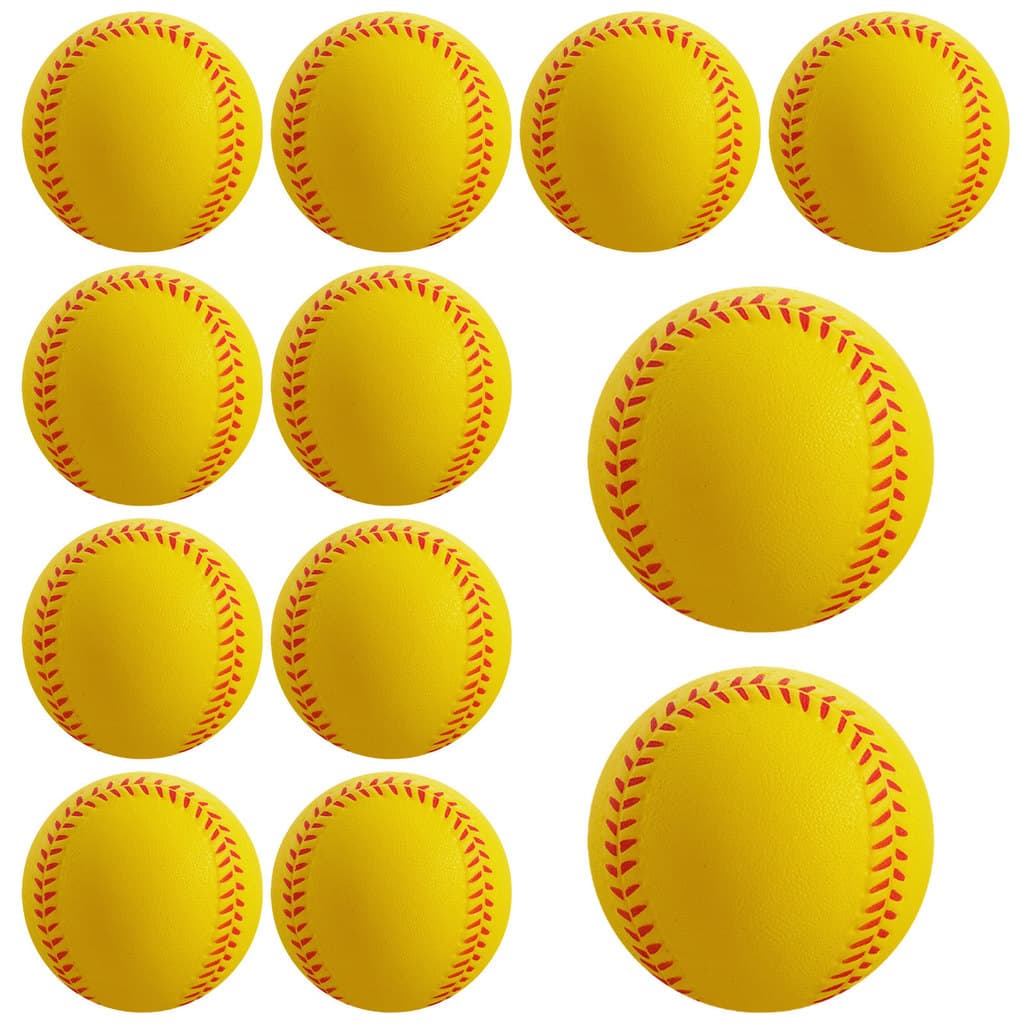 Bola de softball de PU, bola de beisebol de espuma, bola saltitante, bola de beisebol antiestresse sólida de esponja de