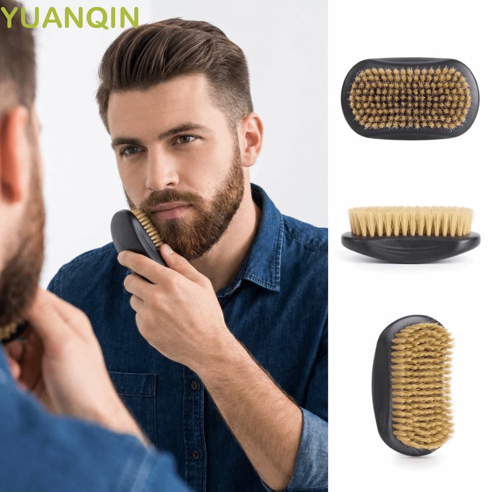 Escova De Barba YUANQINZT , Cerdas De Javali Com Densas E Macias Cabelo Sintéticas
