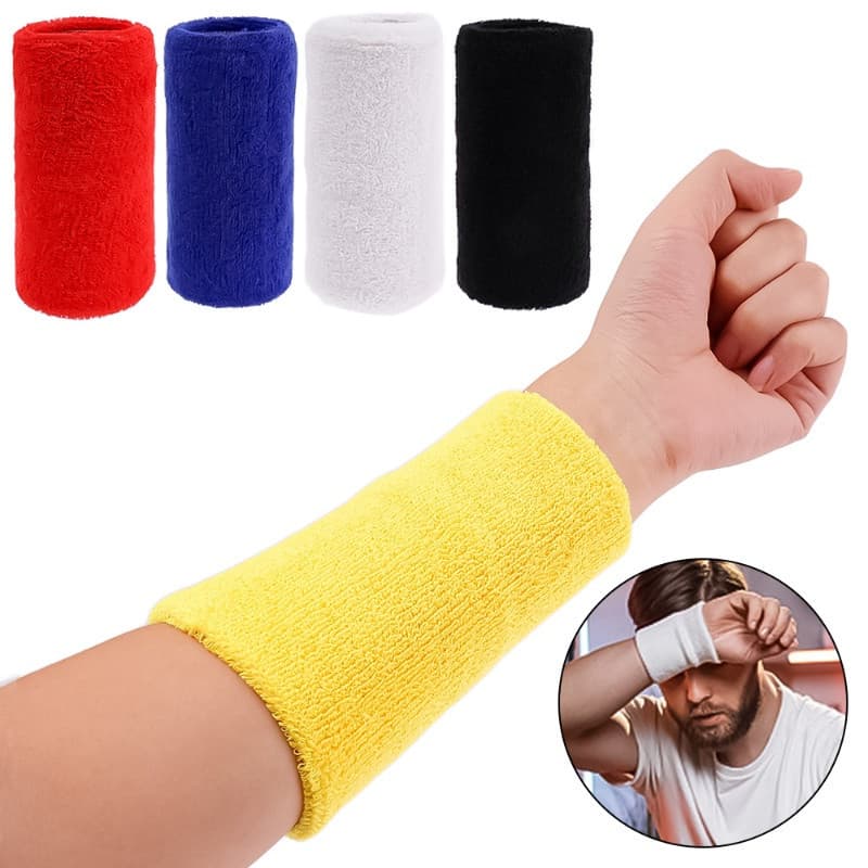 Pacote de 1 peça, 15 * 8 cm, munhequeira esportiva absorvente de suor para basquete, tênis, fitness, yoga, vôlei.